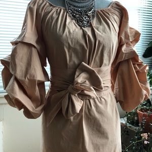 Zara Ruffled Poplin Dress